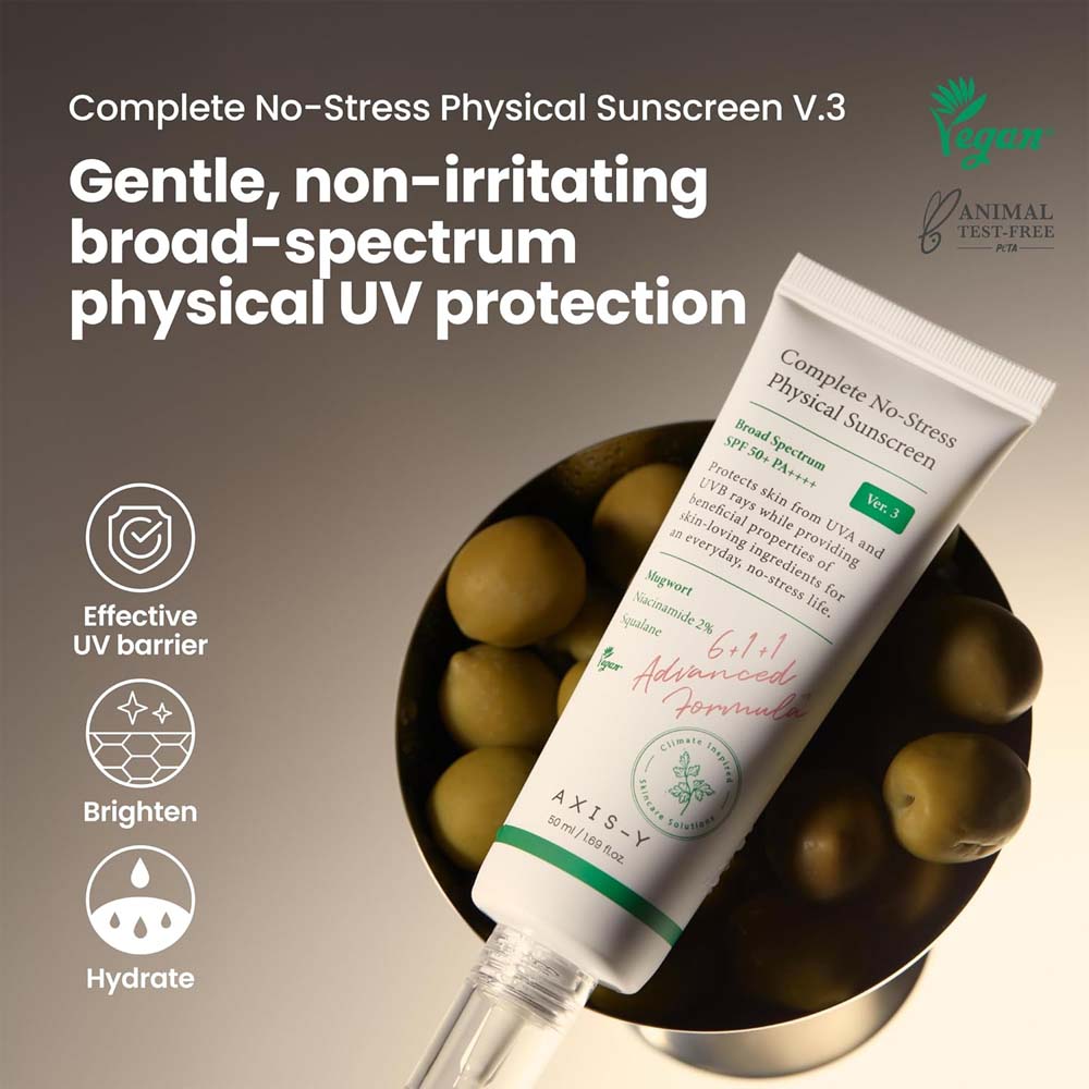 Mineral Sunscreen SPF 50+ for Sensitive Skin – Lightweight Face Sun Cream with Niacinamide, Hyaluronic Acid & Zinc Oxide, 50ml
