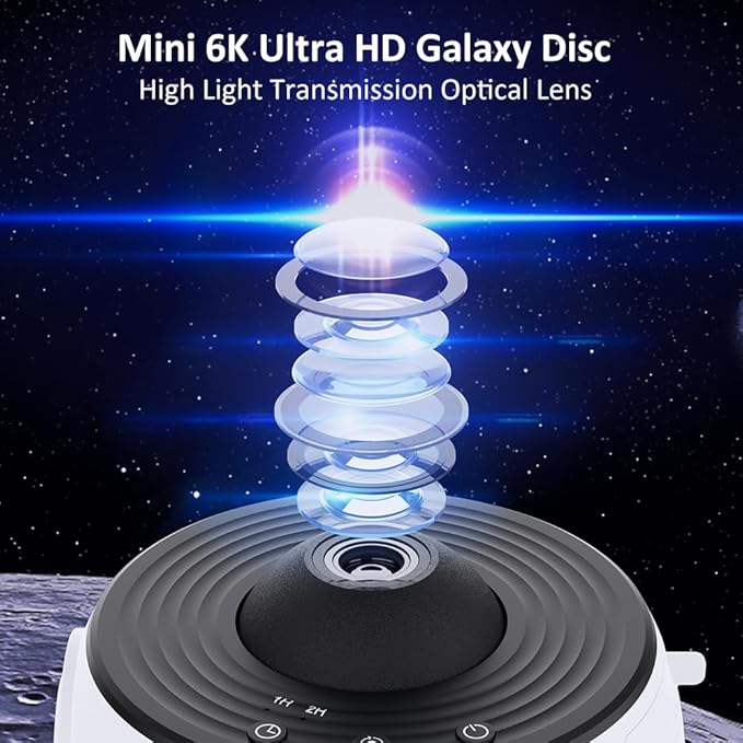 Galaxy Star Projector with 360 Degree Rotation Night Sky Light 13 Replaceable Galaxy Discs LED Projection Lamp for Bedroom Home Decor Kids and Adults