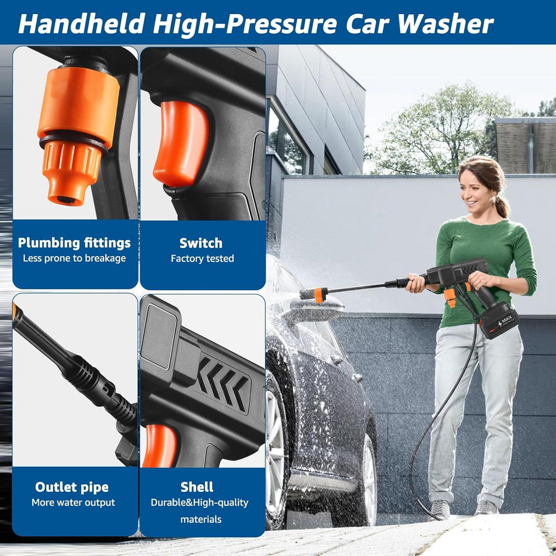 Cordless High Pressure Water Cleaning Gun