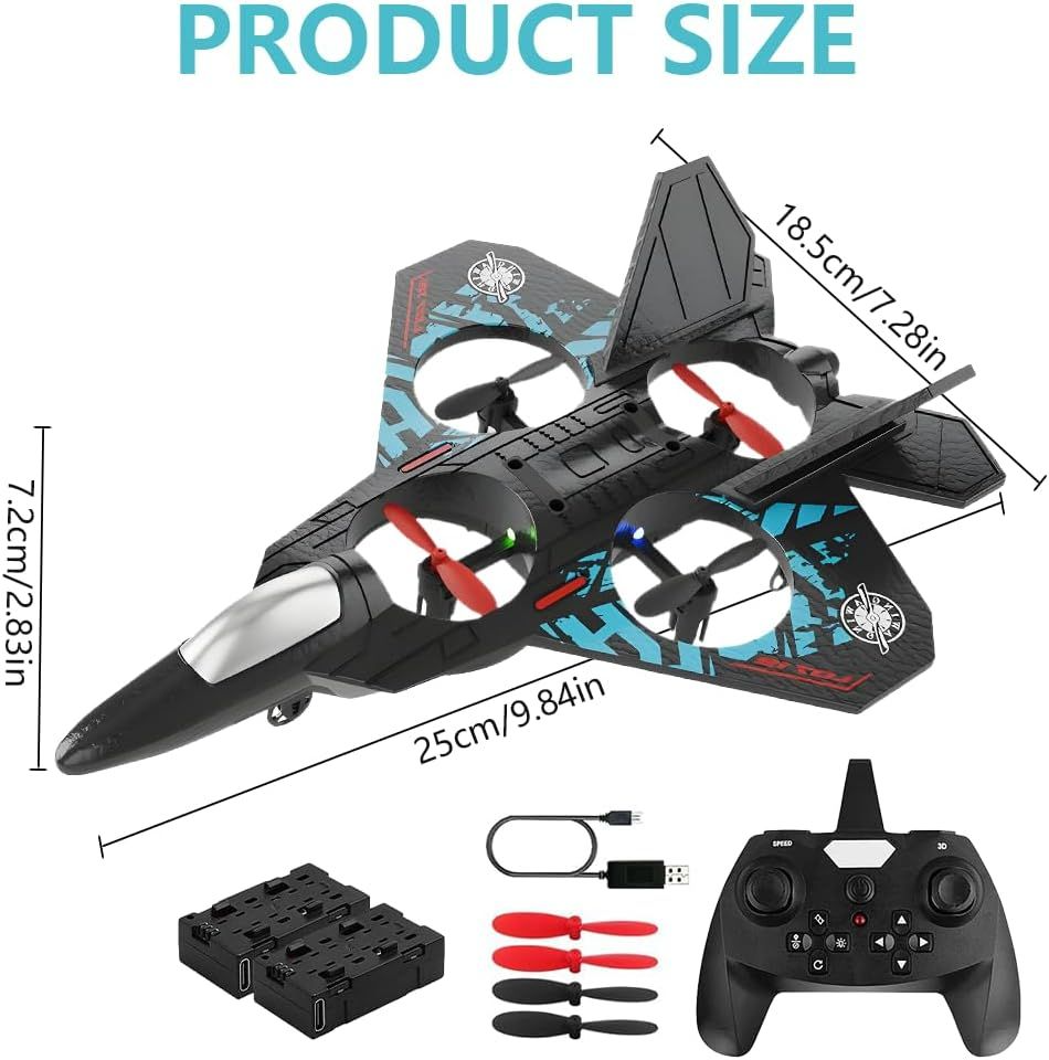 TAK TAK RC Fighter Jet Drone Toy with Remote Control