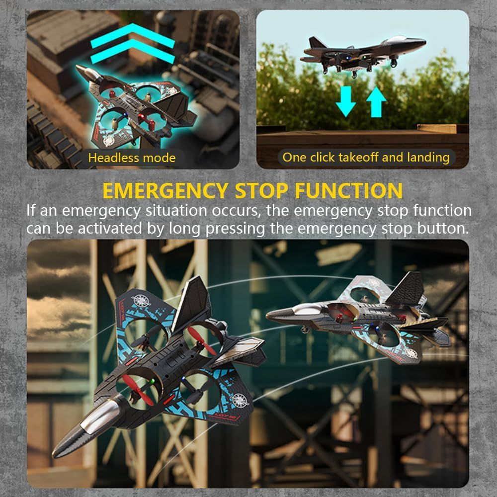 TAK TAK RC Fighter Jet Drone Toy with Remote Control
